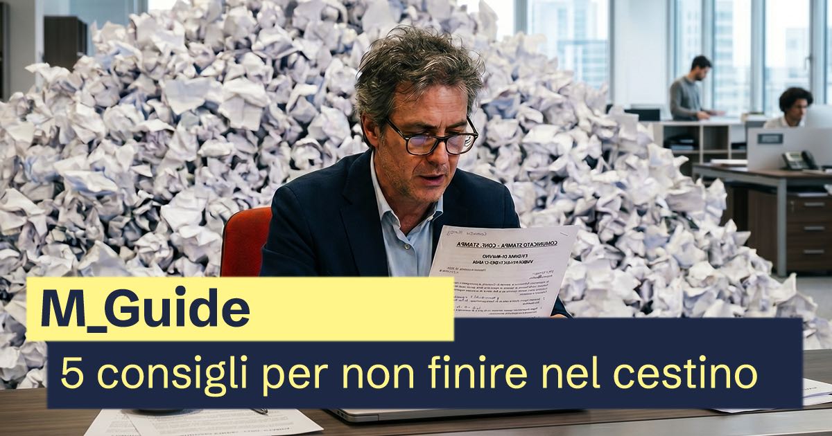 5 consigli per comunicati che non finiscono nel cestino
