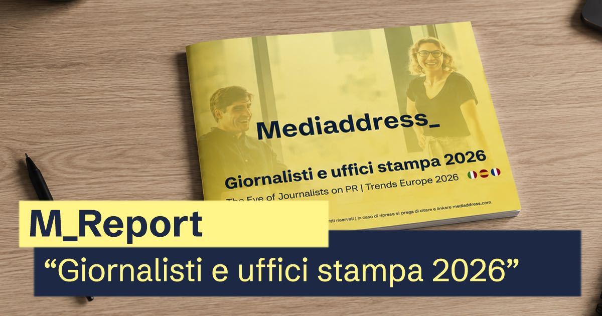 Report Mediaddress “Giornalisti e uffici stampa 2026”